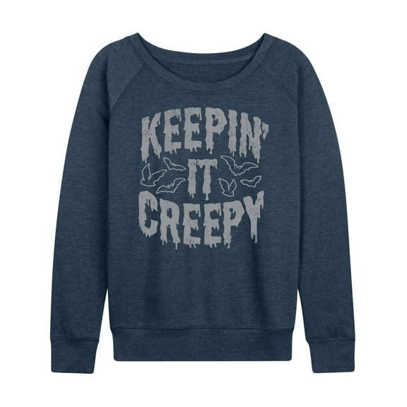 Instant Message - Keepin It Creepy - Women's Lightweight French Terry Long Sleeve Shirt
