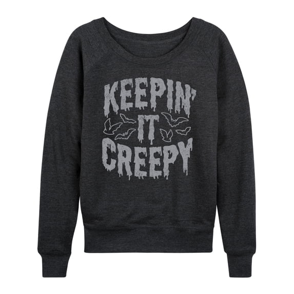 Instant Message - Keepin It Creepy - Women's Lightweight French Terry Long Sleeve Shirt