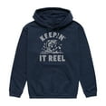 thumbnail image 1 of Instant Message - Keeping It Reel - Fishing, Hunting, Camping - Men's Pullover Hooded Fleece Sweatshirt, 1 of 5