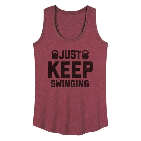 Instant Message - Kettle Bell Just Keep Swinging - Women's Racerback Tank Top