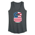 thumbnail image 1 of Instant Message - Kettlebell Usa Flag - Women's Racerback Tank Top, 1 of 5