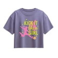 thumbnail image 1 of Instant Message - Kick it Like a Girl Short Sleeve Boxy Graphic T-Shirt, 1 of 5