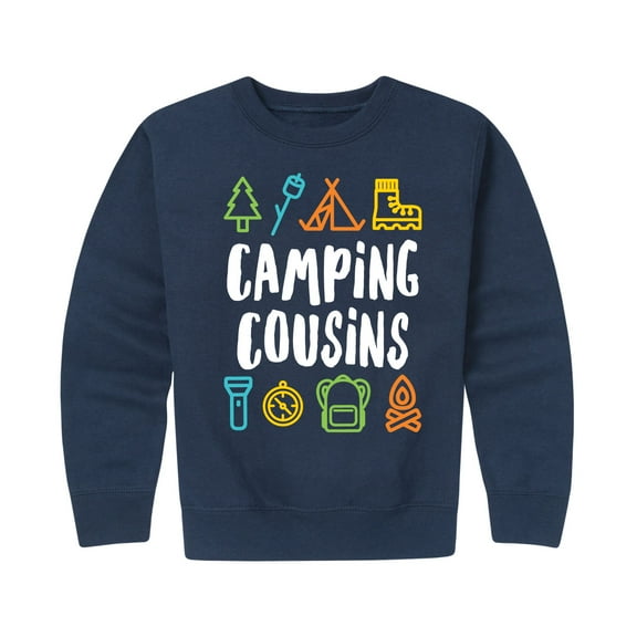 Instant Message - Kids Fall Camping and Pumpkin Patch Crew Neck Pullovers