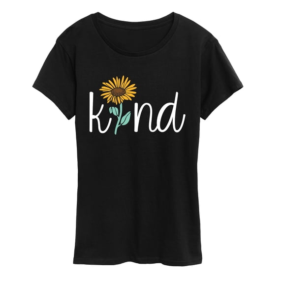 Instant Message - Kind Sunflower - Women's Short Sleeve Graphic T-Shirt