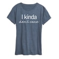 thumbnail image 1 of Instant Message - Kinda Don't Care Women's Short Sleeve Graphic T-Shirt, 1 of 5