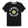 thumbnail image 1 of Instant Message - Kindness Matters  - Toddler And Youth Short Sleeve Graphic T-Shirt, 1 of 5