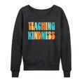 thumbnail image 1 of Instant Message - Kindness Teaching - Women's Lightweight French Terry Long Sleeve Shirt, 1 of 6