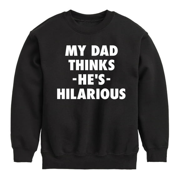 Instant Message - King Of Dad Jokes Hilarious - Toddler & Youth Crewneck Fleece Sweatshirt