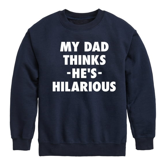 Instant Message - King Of Dad Jokes Hilarious - Toddler & Youth Crewneck Fleece Sweatshirt