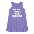 thumbnail image 1 of Instant Message - King Of Dad Jokes Hilarious - Toddler & Youth Girls A-line Dress, 1 of 5