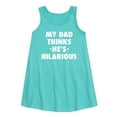 thumbnail image 1 of Instant Message - King Of Dad Jokes Hilarious - Toddler & Youth Girls A-line Dress, 1 of 5