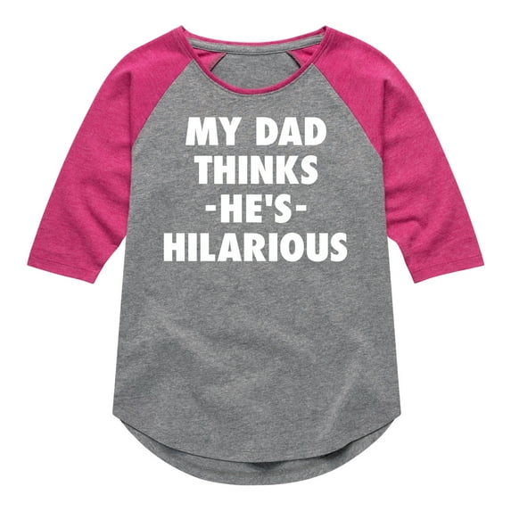 Instant Message - King Of Dad Jokes Hilarious - Toddler & Youth Girls Raglan Graphic T-Shirt