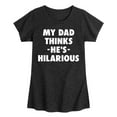 thumbnail image 1 of Instant Message - King Of Dad Jokes Hilarious - Toddler & Youth Girls Short Sleeve Graphic T-Shirt, 1 of 6
