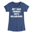 thumbnail image 1 of Instant Message - King Of Dad Jokes Hilarious - Toddler & Youth Girls Short Sleeve Graphic T-Shirt, 1 of 6