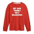 thumbnail image 1 of Instant Message - King Of Dad Jokes Hilarious - Toddler & Youth Long Sleeve Graphic T-Shirt, 1 of 6