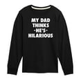thumbnail image 1 of Instant Message - King Of Dad Jokes Hilarious - Toddler & Youth Long Sleeve Graphic T-Shirt, 1 of 6