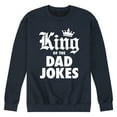 thumbnail image 1 of Instant Message - King Of Dad Jokes - Men's Crew Neck Fleece Pullover, 1 of 5