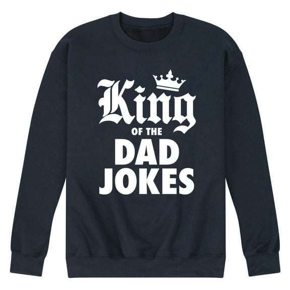 Instant Message - King Of Dad Jokes - Men's Crew Neck Fleece Pullover
