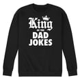 thumbnail image 1 of Instant Message - King Of Dad Jokes - Men's Crew Neck Fleece Pullover, 1 of 5