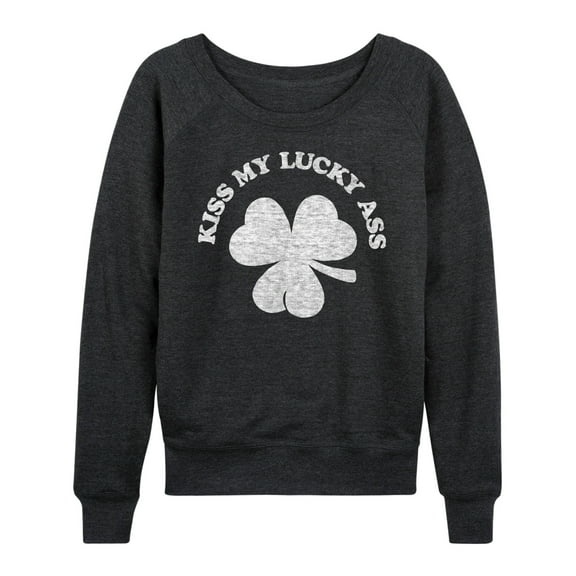 Instant Message - Kiss My Lucky - Women's Lightweight French Terry Long Sleeve Shirt