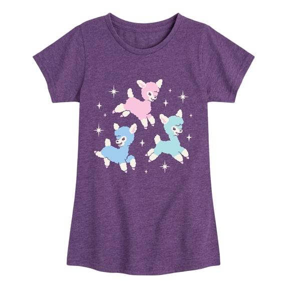 Instant Message - Kitschy Lambs Fitted Short Sleeve Graphic T-Shirt