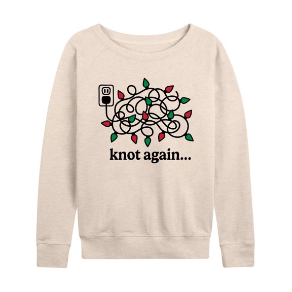 Instant Message - Knot Again Lights - Women's French Terry Long Sleeve Pullover