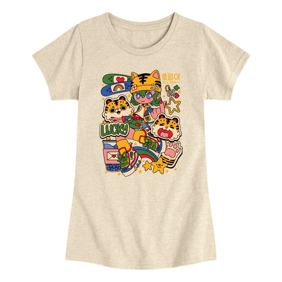 Instant Message - Kpop Streetwear Girl - Youth Girls Short Sleeve T-shirt