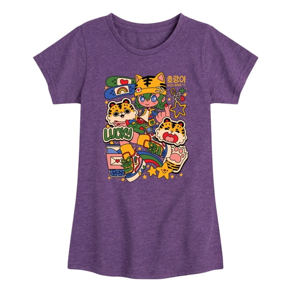 Instant Message - Kpop Streetwear Girl - Youth Girls Short Sleeve T-shirt