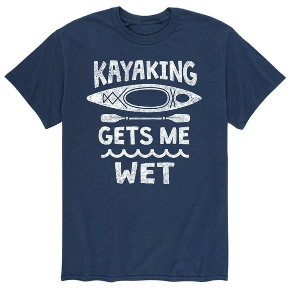 Instant Message - Kyaking Gets Me Wet - Men's Short Sleeve Graphic T-Shirt