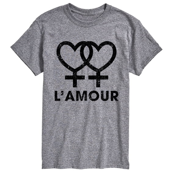 Instant Message - L'amour Hearts - Men's Short Sleeve Graphic T-Shirt