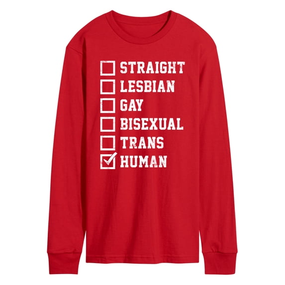 Instant Message - LGBT Checklist - Men's Long Sleeve Graphic T-Shirt