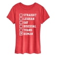 thumbnail image 1 of Instant Message - LGBT Checklist Women's Short Sleeve Graphic T-Shirt, 1 of 5