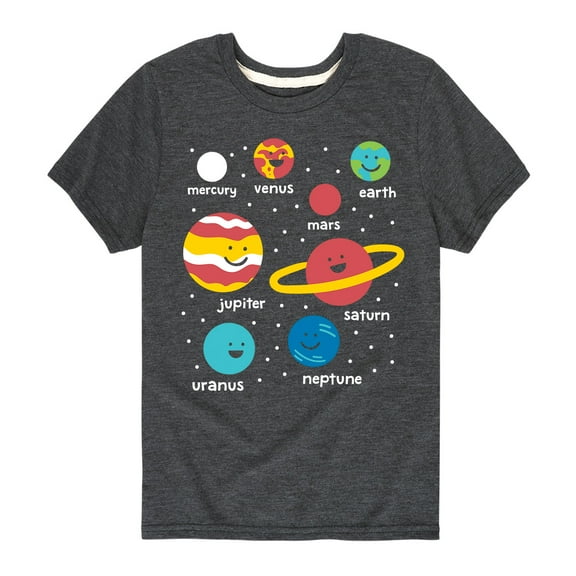Instant Message - Labled Planets - Toddler And Youth Short Sleeve T-Shirt