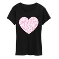 thumbnail image 1 of Instant Message - Lace Heart Women's Short Sleeve Graphic T-Shirt, 1 of 6
