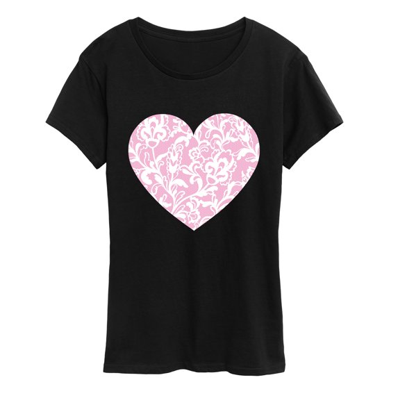 Instant Message - Lace Heart Women's Short Sleeve Graphic T-Shirt