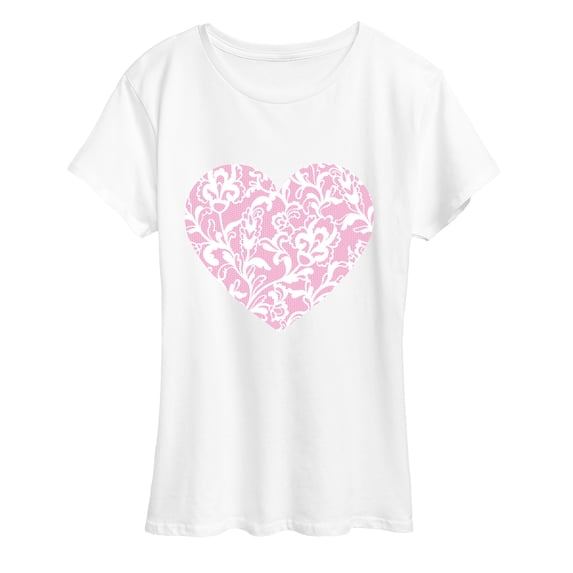 Instant Message - Lace Heart Women's Short Sleeve Graphic T-Shirt