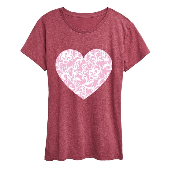 Instant Message - Lace Heart Women's Short Sleeve Graphic T-Shirt