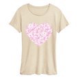 thumbnail image 1 of Instant Message - Lace Heart Women's Short Sleeve Graphic T-Shirt, 1 of 6