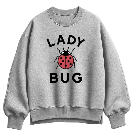 Instant Message - Lady Bug Oversized Fleece Crew Sweatshirt