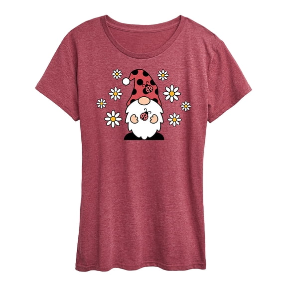 Instant Message - Ladybug Gnome - Women's Short Sleeve Graphic T-Shirt