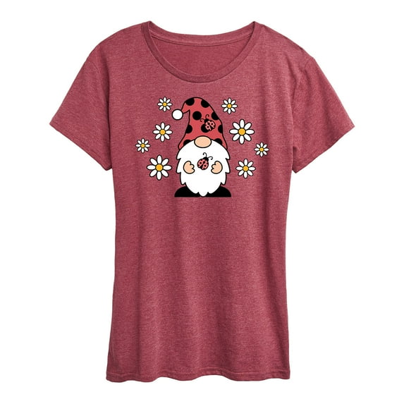 Instant Message - Ladybug Gnome Short Sleeve Graphic T-Shirt