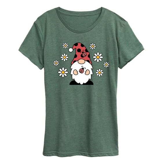 Instant Message - Ladybug Gnome Short Sleeve Graphic T-Shirt