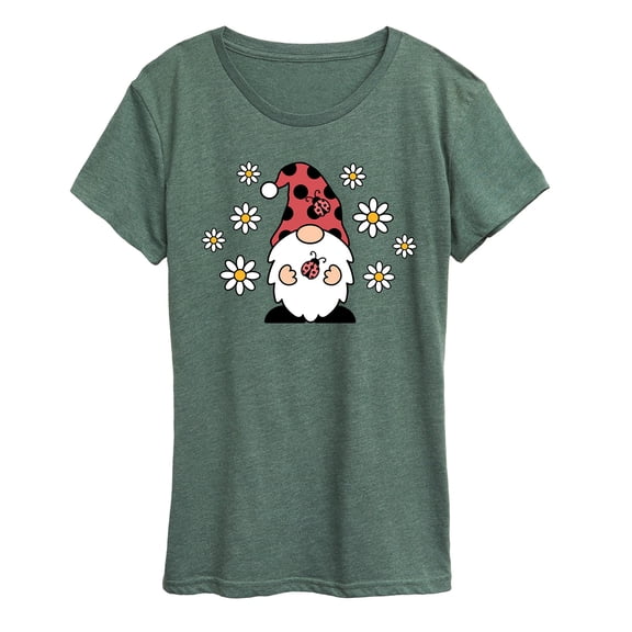 Instant Message - Ladybug Gnome - Women's Short Sleeve Graphic T-Shirt
