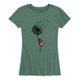 thumbnail image 1 of Instant Message - Ladybug On Dandelion - Women's Short Sleeve Graphic T-Shirt, 1 of 5