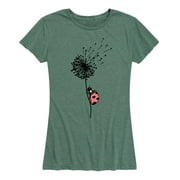 Instant Message - Ladybug On Dandelion - Women's Short Sleeve Graphic T-Shirt