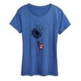 thumbnail image 1 of Instant Message - Ladybug On Dandelion - Women's Short Sleeve Graphic T-Shirt, 1 of 5