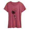 thumbnail image 1 of Instant Message - Ladybug On Dandelion - Women's Short Sleeve Graphic T-Shirt, 1 of 5