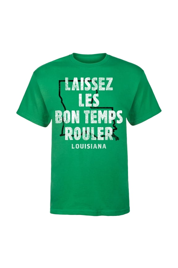 - Laissez Les Bon Temps Rouler Louisiana - Men's Short Sleeve Graphic T-Shirt