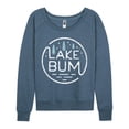 thumbnail image 1 of Instant Message - Lake Bum - Ladies French Terry Long Sleeve Shirt, 1 of 5