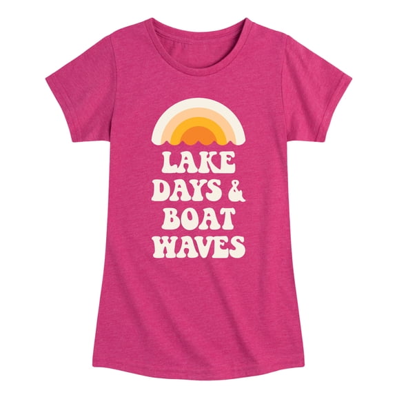 Instant Message - Lake Days And Boat Waves - Toddler And Youth Girls Short Sleeve Graphic T-Shirt